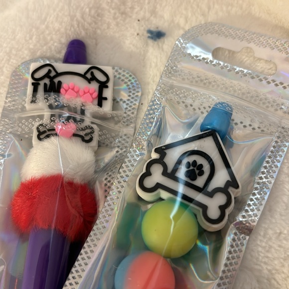 Homemade bead ink  pens  with dog 🐶 different sayings on them $6 for each one - Picture 7 of 9